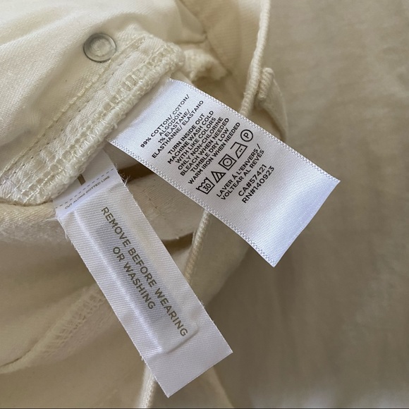 LOFT White High-Waisted Straight Jeans - Picture 5 of 10